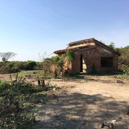 A home destroyed by floods in Paraguay