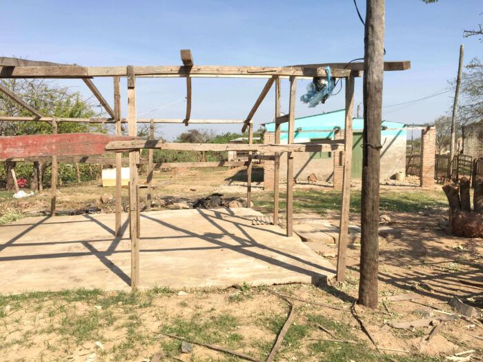 A wooden structure of a home