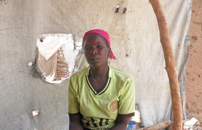 Woman inside a tent in Cameroon