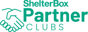 Image of two hands holding each other and text reading ShelterBox Partner Clubs