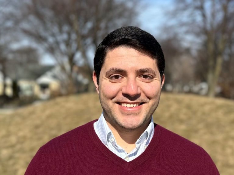 Man wearing a red jumper