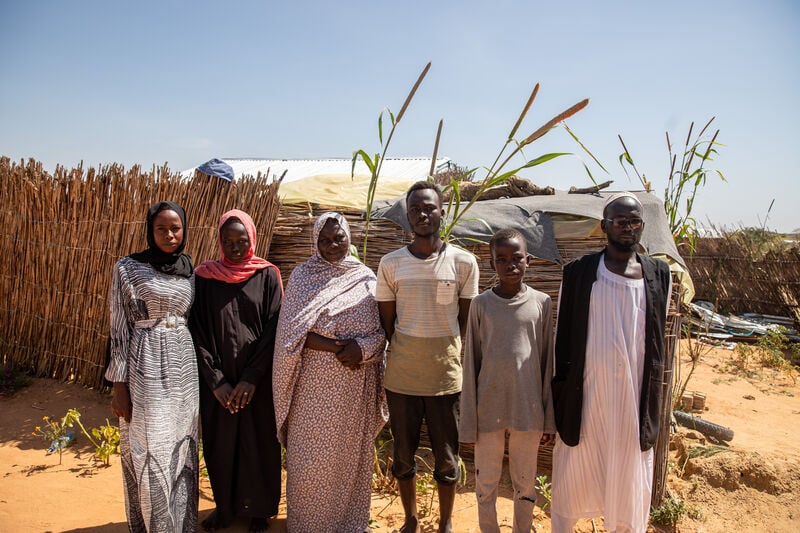 A Sudanese family in Chad.