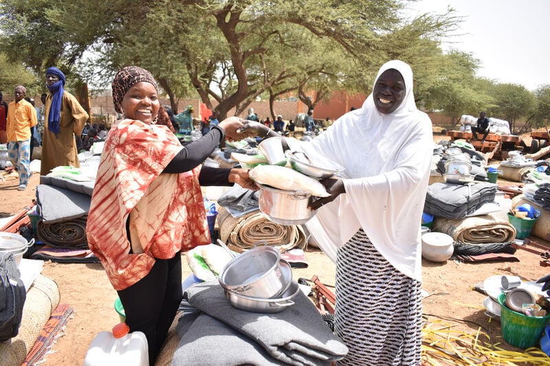 shelter distributions in Burkina Faso