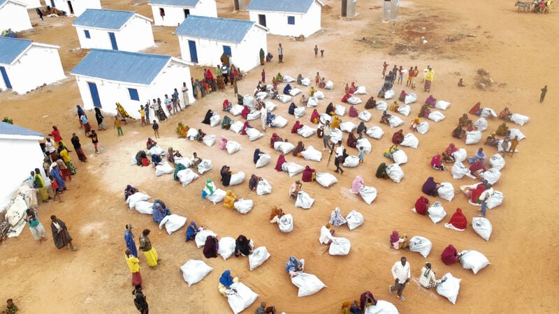 A displacement camp in Somalia.